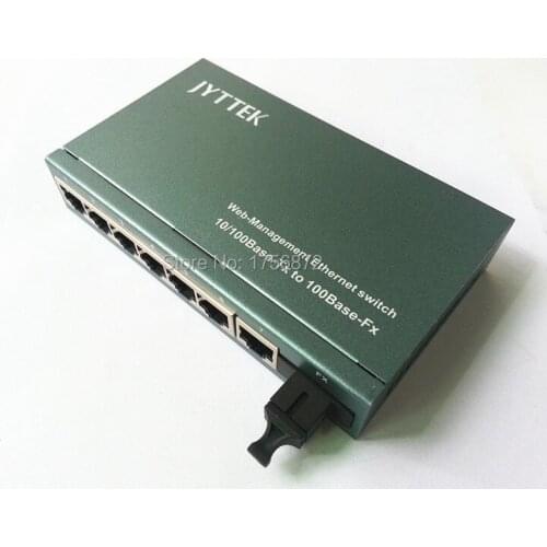 1 Fiber and 7 UTP Ports Fiber Media Converter Fiber Switch,7 RJ45+1Fiber 7 RJ45+1(1*9) port,with single mode single fiber 20km