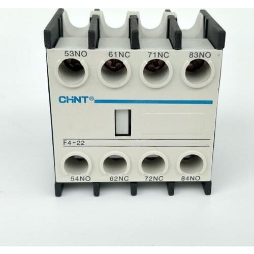 1pcs CHINT AC Contactor Auxiliary Contact Block F4-04 4NC F4-40 4NO F4-22 2NO+2NC F4-31 3NO +1NC F4-13 auxiliary contact LA1-DN