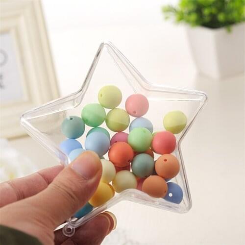 10pcs kawaii five star pattern candy boxes plastic candy boxes christmas wedding birthday party decorations transparent gift box