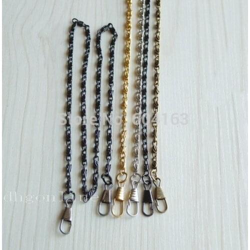 20 PCS 120cm Shoulder Strap Chain Purse Handbags bag Replacement Handle Pick Nickle Bronze Gold Black