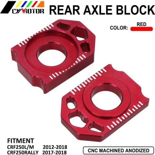2019 CNC Motorcycle Rear Chain Adjuster Axle Blocks For HONDA CRF250L CRF250M 2012-2019 CRF250R ALLY 2017-2019 Dirt Bike