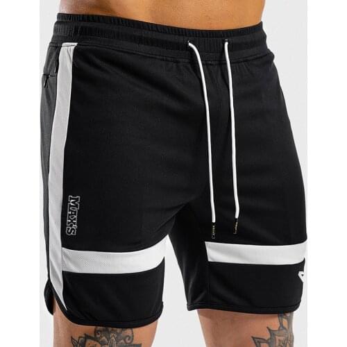 2019 Elastic Workout Sport Shorts Men Dry Fit Running Jogging Shorts Compression Fitness Short Pants Gym Shorts Men