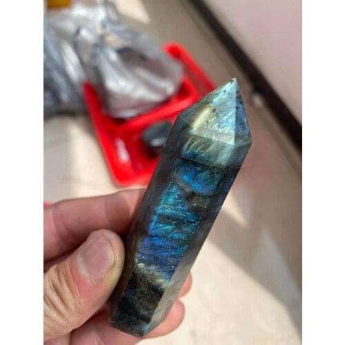 3PC Natural Labrador Crystal Tower Natural Crystal Reiki Healing 7-8cm