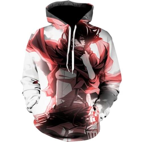 3D Japanese Streetwear Attack on Titan anime clothes Hoodies Tops Unisex Sweatshirts Oversized hoodie S-6XL 3d printed Pullover