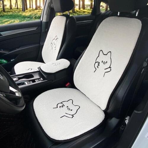 60% Dropshipping!!47x47cm Four Seasons Front Seat Mat Cartoon Pig/Rabbit Design Cute Car Cushion