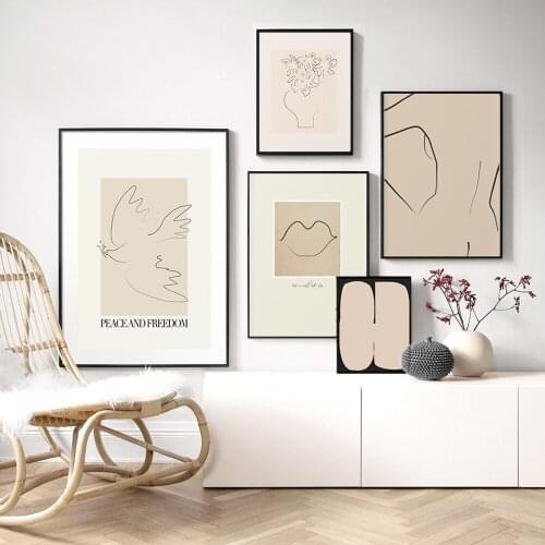 Abstract Illustration Bird Print Picasso Lithograph Vintage Style Lip Poster Picture Art Living Room Canvas Painting Home Decor