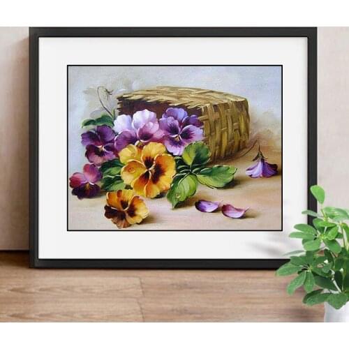 5D DIY Diamond Embroidery Flower Full Display Full Square Cross Stitch Needlework Rhinestone Diamond Painting Decor Home