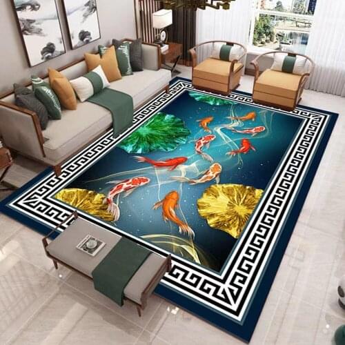 Nordic Large Carpets for Living Room Bedroom 3D Printing Pattern Carpet Kids Room play Area Rugs Non-slip Decorative Bedside Mat