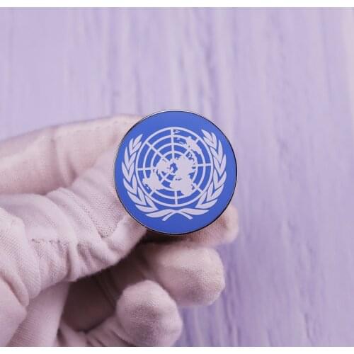Coat of Arms of United Nations UN Flag National Emblem Brooch Badges Lapel Pin