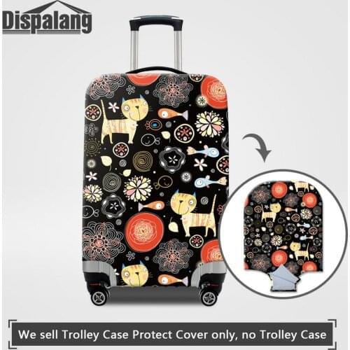Dispalang Cartoon Animal Printing Antifouling Suitcase Protective Cover For 18-32 Inch Case For Suitcases Elastic Luggage Covers