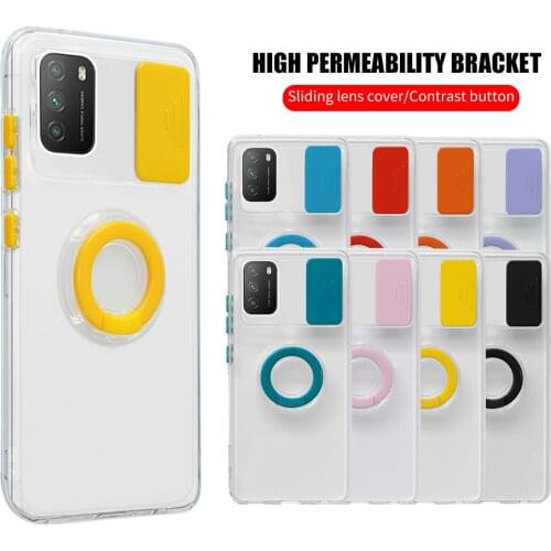 Camera Protection Ring Holder Phone Case For xiaomi redmi 9t 9a 9c 9 m3 pro f3 m3pro redmi9t Shockproof Bumper Clear Back Cover
