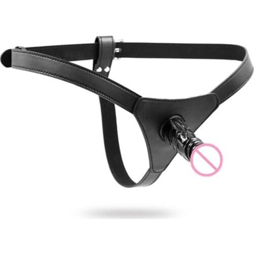 Wearable Dildo Black Leatherwear Pants Adjustable Strap on Sex Toys Penis Adult Toys for Women Vagina Gay Men Anal Adult Game