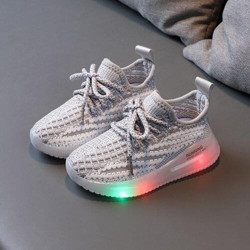 2021 Size 21-30 Led Glowing Lighted Breathable Childrens Shoes Boys Girls for Kids Baby Sneakers Spring Autumn A-33