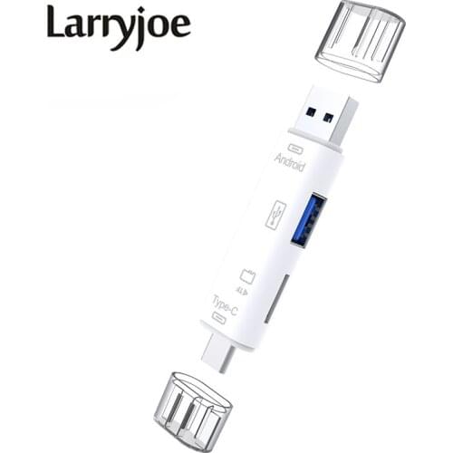 Larryjoe All In 1 Usb 3.1 Card Reader High Speed SD TF Micro SD Card Reader Type C USB C Micro USB Memory OTG Card Reader