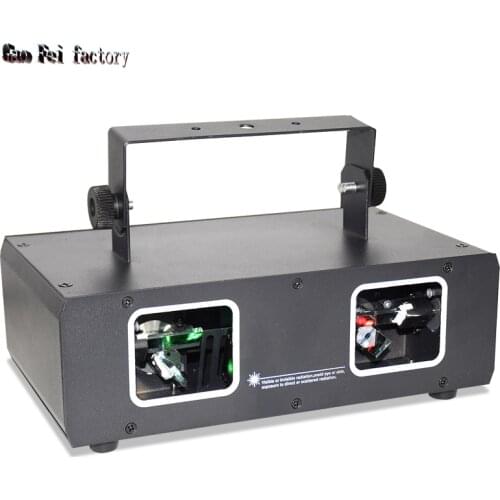 Disco Laser Lights 2 Lens Projector RG Laser Beam Light for Halloween DJ Party Stage Light
