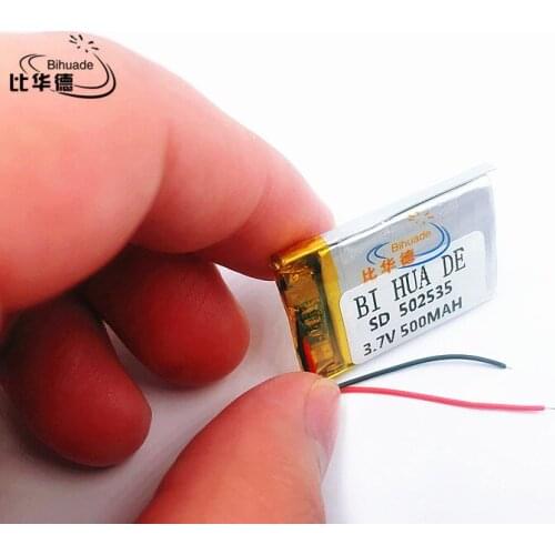 Li-Po 3.7V,500mAH,502535 polymer lithium ion / Li-ion battery for GPS,mp3,mp4,mp5,dvd,,model aircraft