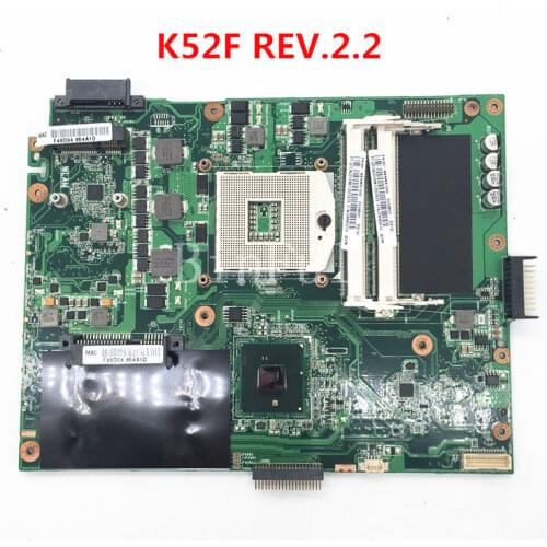 High quality For ASUS K52F REV.2.2 HM55 REV:2.2 RAM Laptop motherboard 100% full Tested OK