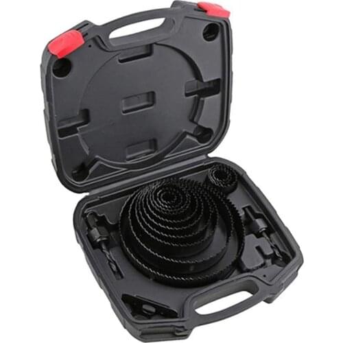 New 19Pcs Hole Saw Kit Hole Drill Bits 19mm-152mm Full Set for Soft Wood PVC Board and Plastic Plate Drilling