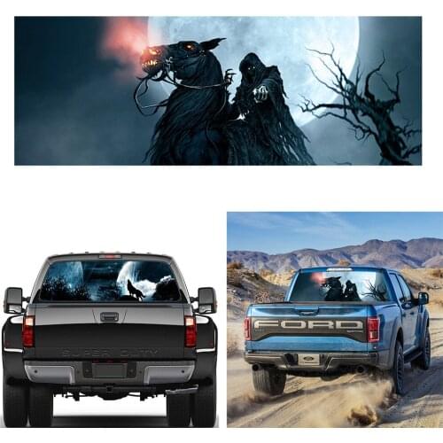 Terrorist skull window windshield decals graphical sticker ford F150 raptor dodge ram Toyota tundra mitsubishi L200 accessories