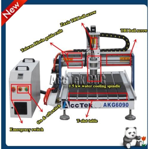 Desktop 1500w household mini cnc router 6090 for wood or metal or stone engraving