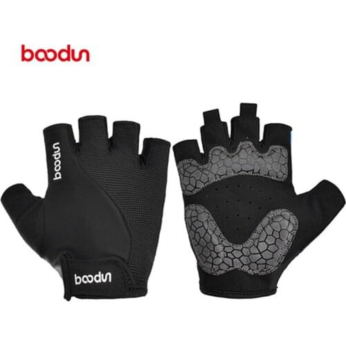 BOODUN Summer Men Women Cycling Gloves Half Finger Road Mountain Bike Bicycle Gloves Shockproof Gym Sport Fingerless Gloves