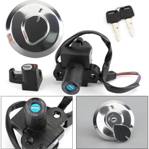 Artudatech Ignition Switch Fuel Cap Seat Lock Keys Set For Honda XR125L XR 125L 2003-2008 CLR125 CLR 125 1998 Parts
