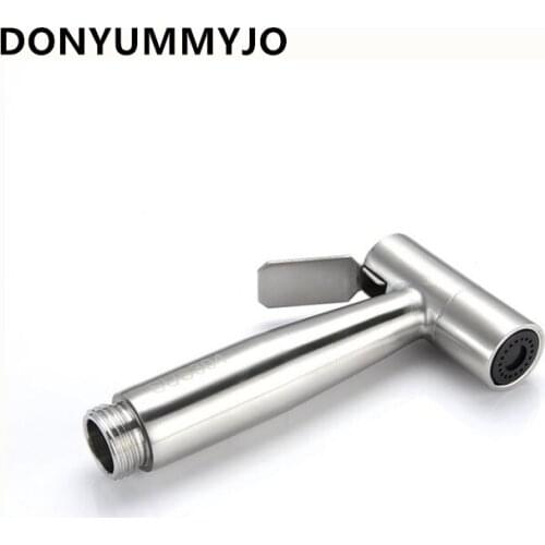 DONYUMMYJO 5pcs/bag Bidet Sprayer Faucets Stainless Steel Brushed Finished Handheld Cleaning Bidet Booster Spray Gun