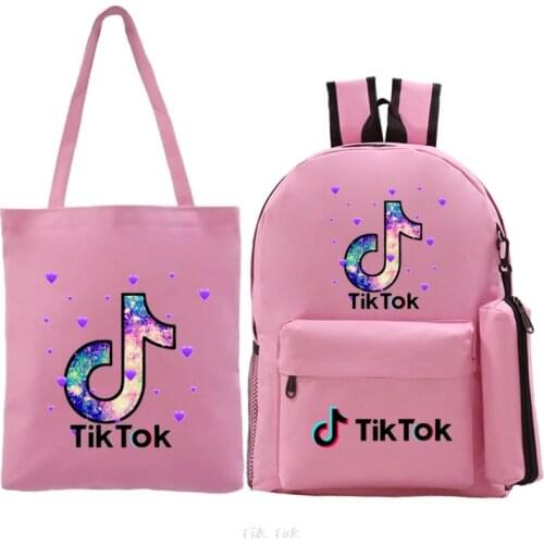 TIK TOK School Bags For Girls Boys Kids Backpack 3pcs/set Children Book Bag Schoolbags Orthopedic Student Backpacks