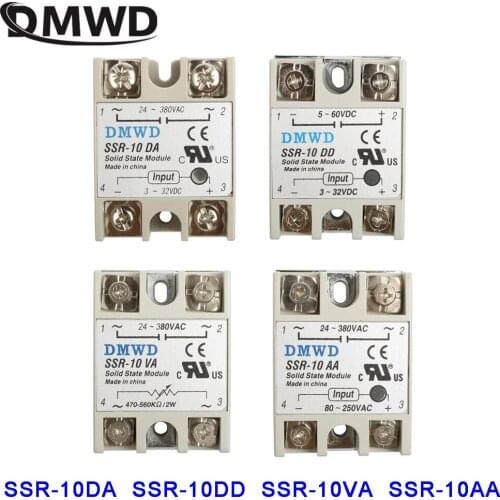 SSR-10 10A DMWD VA DA Industrial Solid State Relay Module AA SSR DD SSR-10DA SSR-10DD SSR-10VA SSR-10VA