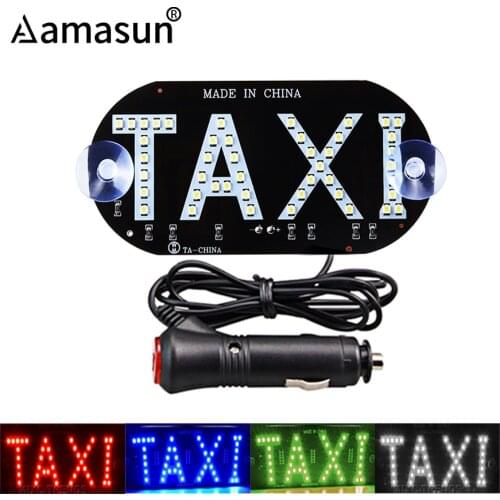 Taxi LED Panel Light Advertising Light 12V Car Windscreen Sign Light Lamp with Switch Cab Top Windshield Signal Indicator Lamp