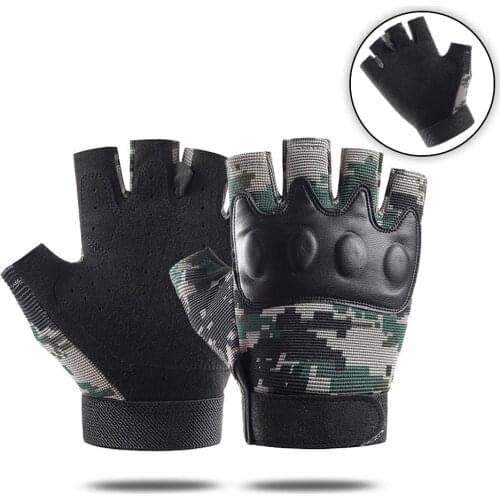 KoKossi Tactical Gloves Half-finger Outdoor Mountaineering Cycling Fitness Gloves Shockproof Non-slip Wear-resistant Gloves