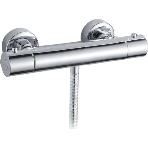 Bath Shower Faucet Thermostatic Shower Faucets Wall Mounted Mixer Valve Tap Thermostatic Shower Mixer Bathroom Twin Outlet Tap