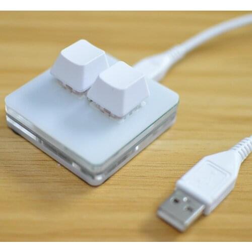 2 Keys Mini USB Keyboard For Windows Linux MacOS Android IOS Raspberry Pi Key Defined Cherry Switch Mechanical Gaming Keyboard