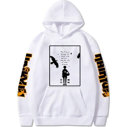 Japanese Haikyuu Hoodie Anime Print Friend Funny Hooded Woman Men Unisex Top