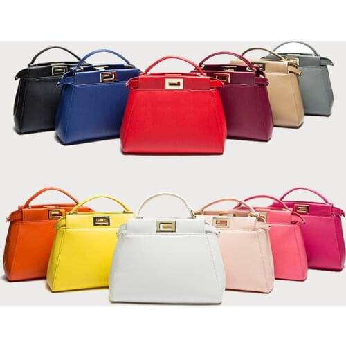 New Genuine Leather Women Fashion Messenger Bags Luxury Cow Real Leather Shoulder Bag for Ladies Handbag Small Purse Tote