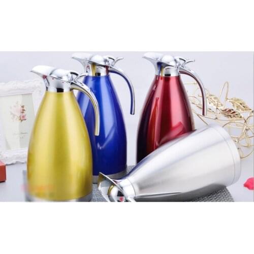 1 piece Stainless steel vacuum double flask European coffee household 1.5L and 2L cold flask