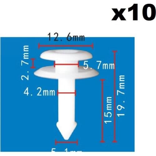 10x Nylon Retainer Clips Fit For Honda