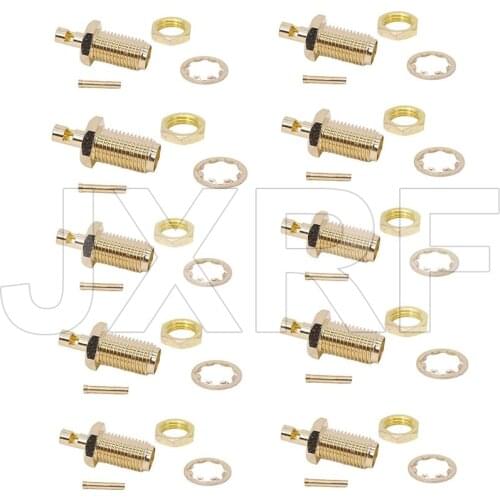 10PCS RF connector SMA Female solder for RG405 Coaxial Cable fast ship