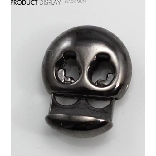 10pcs Pack Cord Lock Toggle Stopper lock Bean Black Gun Plated Toggle Clip NK142