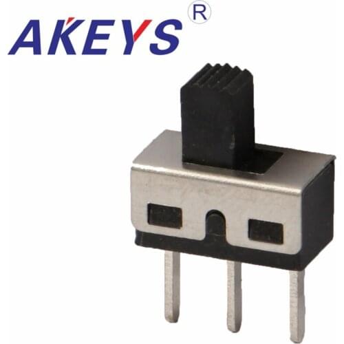 10PCS SS-12D10 1P2T Single pole double throw handle heights can be customized slide switch pin spacing 4.7mm 3 pin verticle type