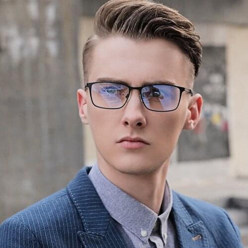2020 New Alloy Computer Men Goggles Glasses High Quality Business Metal Frame Anti Blue Light Glasses