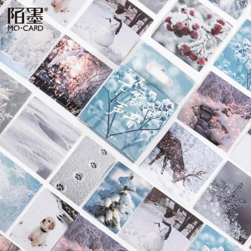 46 Pcs/box Snow Sound Series Decorative Stationery Planner Stickers Scrapbooking DIY Diary Album Scenery Stick Lable