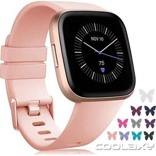 Accessories Band For Fitbit Versa 2 Strap Soft Silicone Wrist Waterproof Replacement Watch Strap For Fitbit Versa/Versa 2 Band