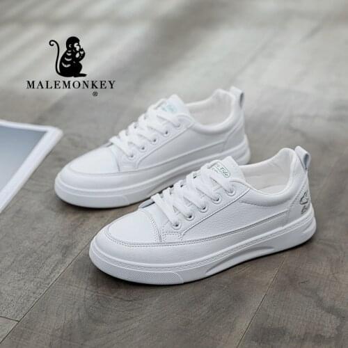 White Sneakers Women Platform 2021 Autumn Outdoor Round Toe Lace-Up Closure Ladies Casual Flats Shoes Non slip Comfortable Shoes