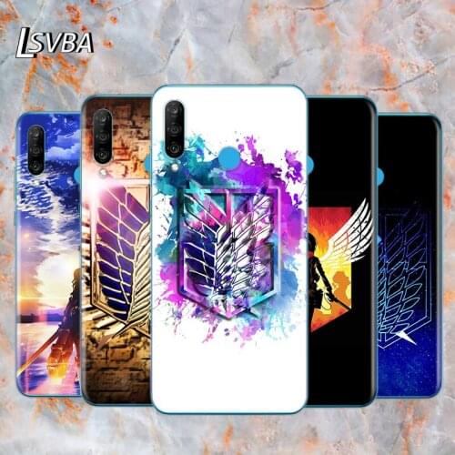 Anime Attack On Titan Soft TPU Silicone Cover For Huawei P40 P30 P20 Pro P10 P9 P8 Lite E Plus 2019 2017 Phone Case