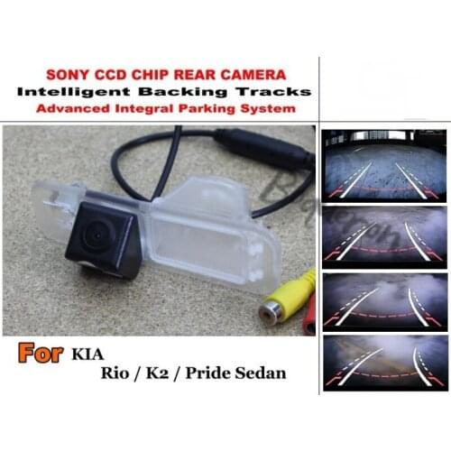 For KIA Rio / K2 / Pride Sedan 2011~2015 Intelligent Car Parking Camera / with Tracks Module Rear Camera CCD Night Vision