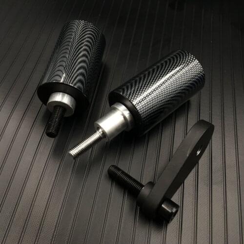 For Yamaha YZF R6 2003 2004 2005 YZF R6S 06 2007 2008 Carbon Fiber No Cut Exhaust Frame Sliders Crash Falling Protection