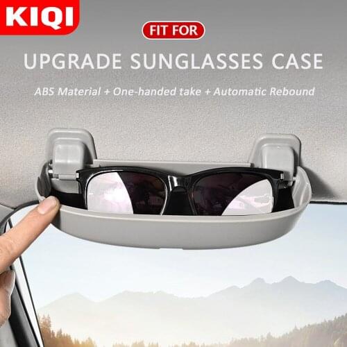 KIQI Upgrade Car Glasses Case for Ford Focus 2 3 4 MK2 MK3 MK4 2005 - 2021 Glasses Holder Driving Sunglasses Case Storage Box