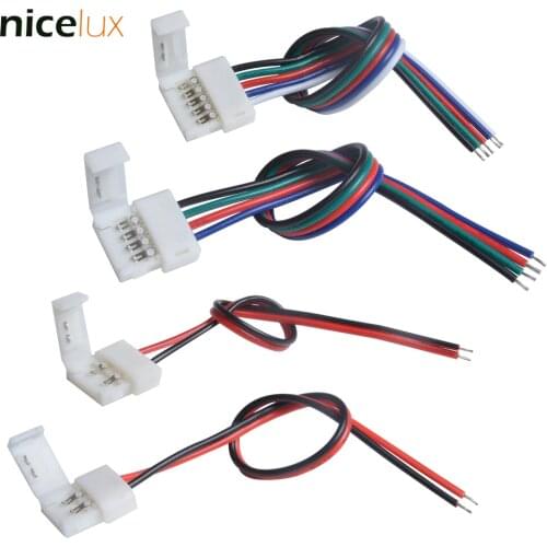 5pcs 2/4/5 Pin LED Strip Connector for 8mm 10mm 12mm 3528 5050 5630 RGB RGBW IP20 Non-waterproof LED Tape Light to Wire Joint