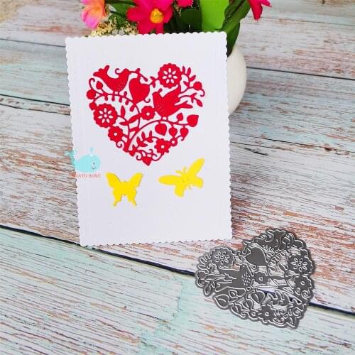 Heart Bird Shape Metal Cutting Dies Scrapbooking Stencils for Album Paper DIY Gift Cards Decoration Embossing Dies New 2020